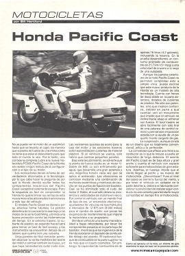 Motocicletas: Honda Pacific Coast - Junio 1990