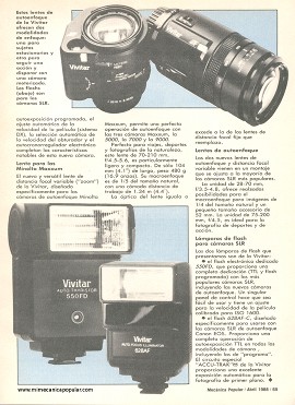 Nuevos equipos de fotografía -Abril 1988