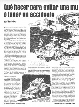 Qué hacer para evitar una multa o tener un accidente - Diciembre 1981