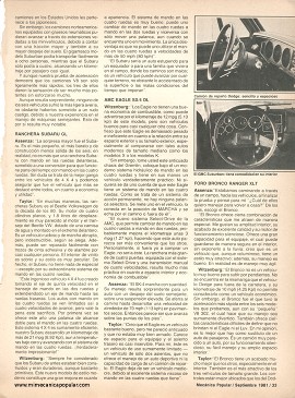 MP prueba los vehículos 4x4 - Septiembre 1981