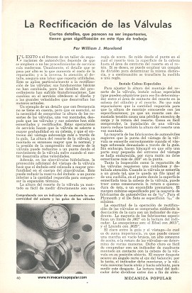Rectificación de las Válvulas - Diciembre 1959