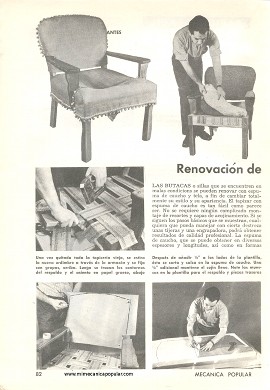 Renovación de Butacas y Sillas - Octubre 1961