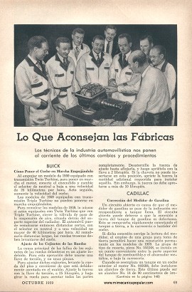 Lo Que Aconsejan las Fábricas de Autos - Octubre 1959