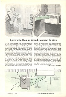 Aproveche Bien su Acondicionador de Aire - Agosto 1961