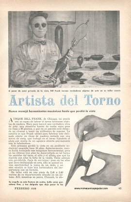 Artista del Torno Madera - Febrero 1958