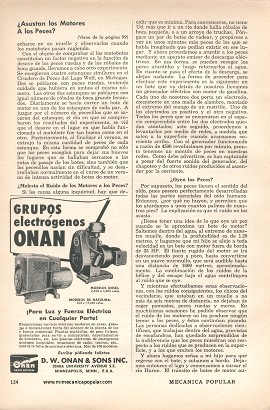 ¿Asustan los Motores A los Peces? - Mayo 1958