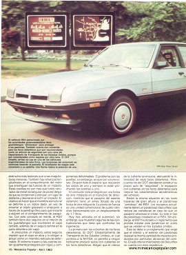 Autos del futuro - Abril 1983