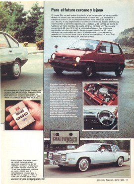 Autos del futuro - Abril 1983