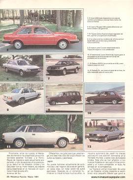 Autos Japoneses y Europeos - Marzo 1981