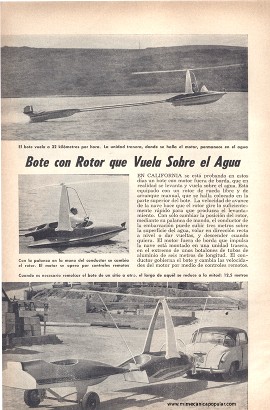 Bote con Rotor que Vuela Sobre el Agua - Octubre 1959
