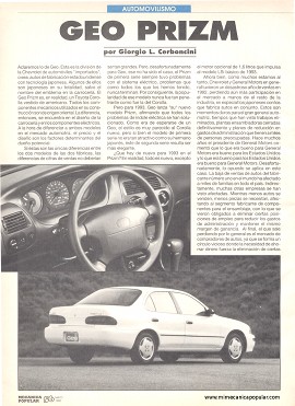Chevrolet Geo Prizm - Mayo 1993