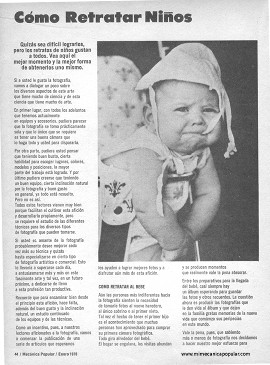 Cómo Retratar Niños - Enero 1976