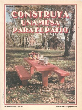 Construya una mesa para el patio - Julio 1981
