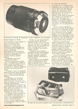 Montaje, recubrimiento y cuidado de los lentes - Noviembre 1984