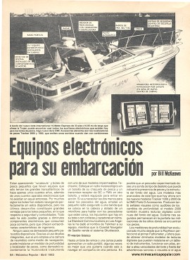 Equipos electrónicos para su embarcación - Abril 1983