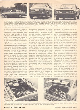 El Fiat 128 Visto por sus Dueños -Septiembre 1974