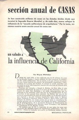 La influencia de California en la vivienda moderna - Diciembre 1958