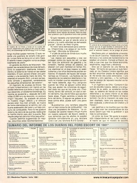 Informe de los dueños: Ford Escort - Julio 1981