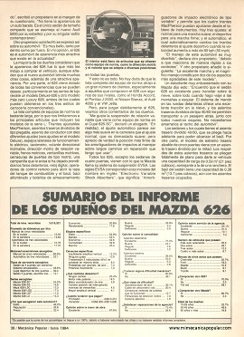 Informe de los dueños: Mazda 626 - Junio 1984