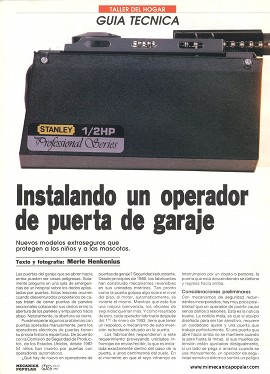 Instalando un operador de puerta de garaje - Julio 1994