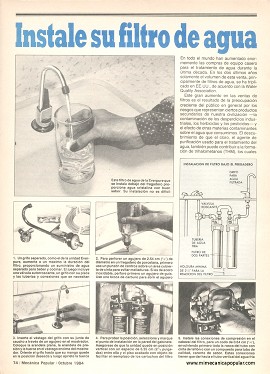Instale su filtro de agua - Octubre 1984