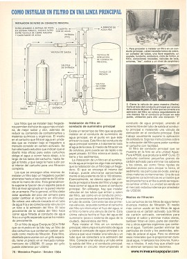 Instale su filtro de agua - Octubre 1984