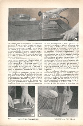Para un acabado perfecto use una lijadora de almohadilla - Abril 1958