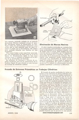 Para un acabado perfecto use una lijadora de almohadilla - Abril 1958