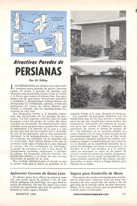 Atractivas Paredes de Persianas - Agosto 1958