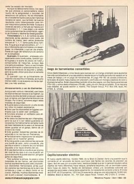 Qué disolvente utilizar - Abril 1984