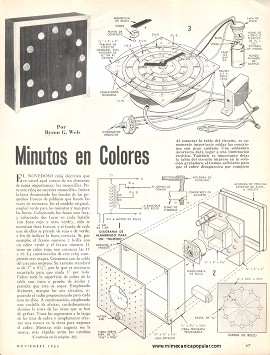 Reloj eléctrico - Minutos en Colores - Noviembre 1962