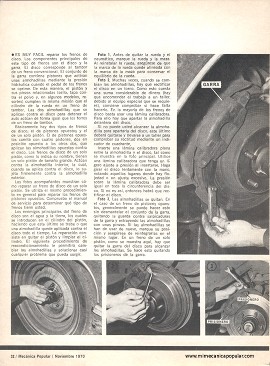 Efectúe una reparación completa de frenos - Noviembre 1970