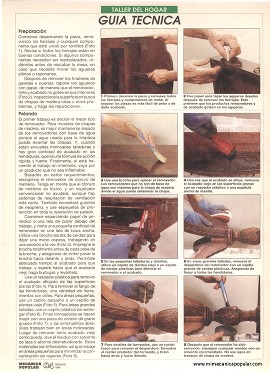 Restaurando una mesa de chapas de madera - Febrero 1994
