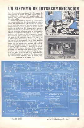 El Pequeño Gigante de 1954 Un Sistema de Intercomunicación - Mayo 1954