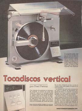 Tocadiscos vertical - Mayo 1981