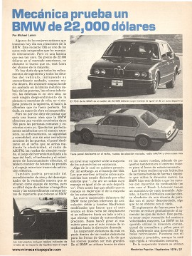 MP prueba el BMW 733i - Septiembre 1978