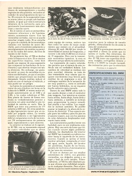 MP prueba el BMW 733i - Septiembre 1978