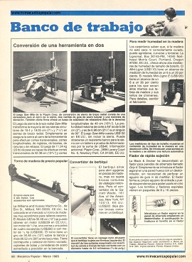 Conozca sus Herramientas - Marzo 1985