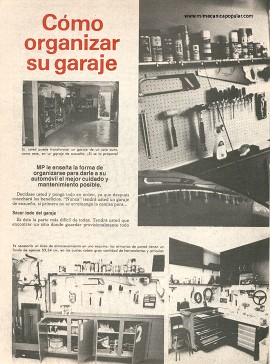 Cómo organizar su garaje - Diciembre 1978