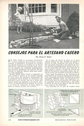 Consejos para el Artesano Casero - Noviembre 1958