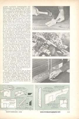 Consejos para el Artesano Casero - Noviembre 1958