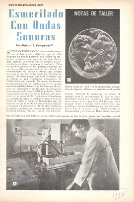 Esmerilado Con Ondas Sonoras - Noviembre 1958