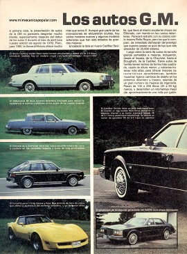 Los autos GM del 80 - Diciembre 1979