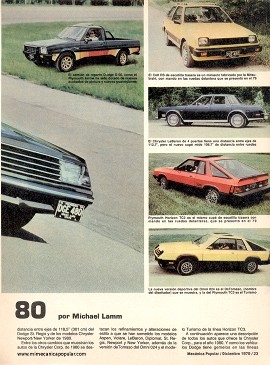 Los autos Chrysler del 80 - Diciembre 1979