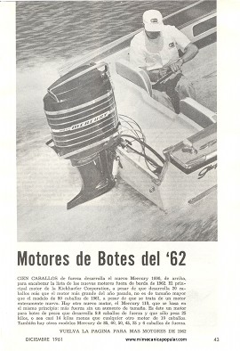 Los Motores Fuera de Borda de 1962 - Diciembre 1961
