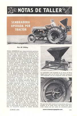 Sembradora operada por tractor - Junio 1951