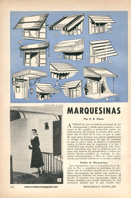 Hágalo Usted Mismo Marquesinas y toldas para la casa - Septiembre 1956 - Mi  Mecánica Popular