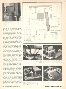 Soporte para Lijadura de Piezas pequeñas - Noviembre 1973